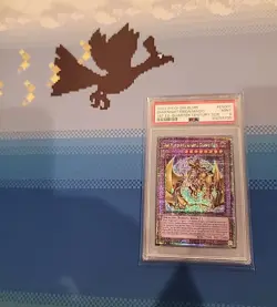 PSA 9 Yugioh Card Dark Magician Knight of Dragon Magic DUNE-EN001 Quarter Centur - Image 1