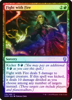 Fight with Fire FOIL Dominaria PLD Red Uncommon MAGIC GATHERING CARD ABUGames - Image 1