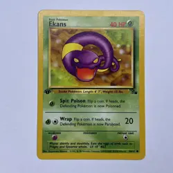 Ekans 46/62 Fossil 1st Edition Common Pokemon Card LP - Image 1