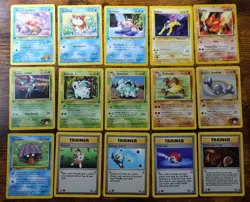 Pokemon 1st Edition Card lot of 15 Raikou 22/64 Neo, Jungle, Pokemon Cards MP-LP - Image 1