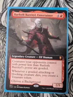 MTG Baeloth Barrityl, Entertainer EXTENDED ART Baldur's Gate 627 NM - Image 1