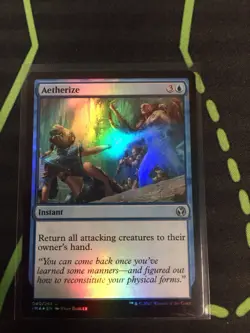 MTG Magic The Gathering Aetherize Foil IMA Blue Instant - Image 1