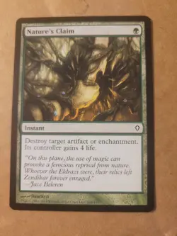 Magic the Gathering MTG Worldwake NATURE'S CLAIM Green Common LP BULK DISCOUNT - Image 1