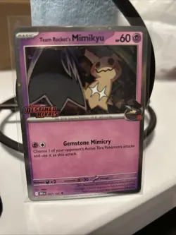 Pokemon TCG Team Rockets Mimikyu Stamped Card #087/182 - Image 1