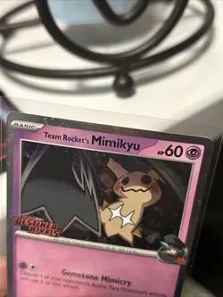 Pokemon TCG Team Rockets Mimikyu Stamped Card #087/182 - Image 2