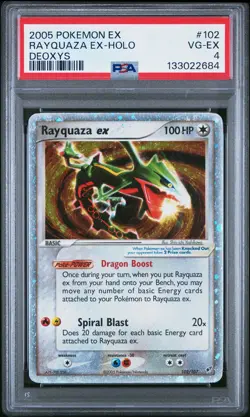2005 Pokemon EX Deoxys Rayquaza EX #102 PSA 4 - Image 1