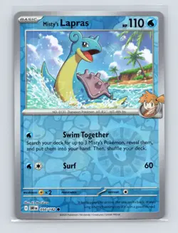 Pokemon TCG Misty's Lapras 050/182 SV10: Destined Rivals Reverse Holo NM - Image 1
