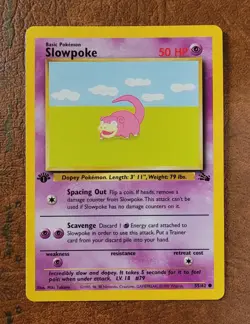 Slowpoke #55/62 Fossil 1st Edition Pokemon TCG - Image 1