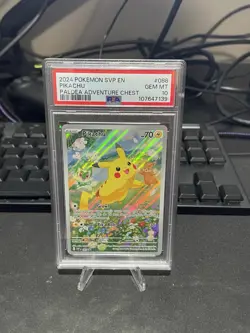 Pokemon TCG Pikachu Paldea Adventure Chest SVP 088 Black Star Promo PSA 10 - Image 1