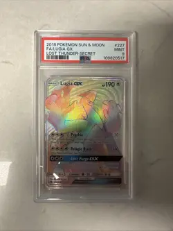 Pokemon Lugia GX PSA 9 227/214 Lost Thunder Secret Rare Rainbow - Image 1