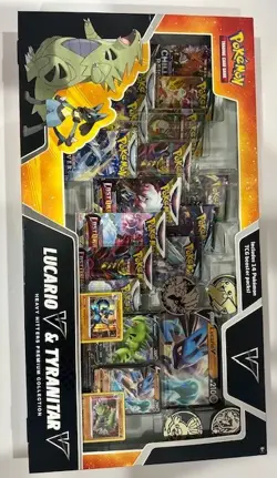 Pokemon TCG Lucario V & Tyranitar V Heavy Hitters Premium Collection NEW 2023 - Image 5