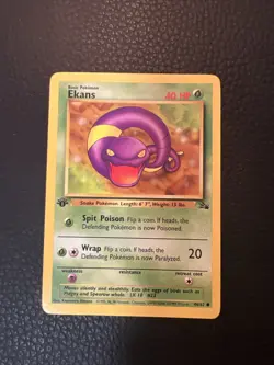 ** 1st Edition Ekans 46/62 Common - Pokemon TCG WOTC Fossil Vintage 1999 NM - Image 1