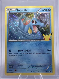 Pokemon TCG Mcdonalds 25th Anniversary Totodile 18/25 Holo Stamped Promo NM - Image 1