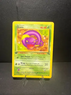 Ekans [1st Edition] #46 Pokemon Fossil - VINTAGE WOTC - LP - Image 1
