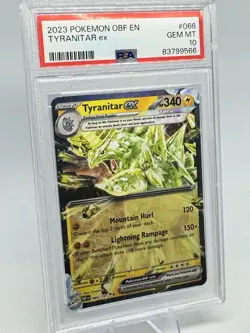 2023 Pokemon Obsidian Flames #66 Tyranitar ex PSA 10 Gem Mint - Image 1