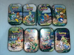 Pokemon 25th Anniversary Celebrations Mini Tins COMPLETE SET Of 8 New & Sealed - Image 3
