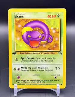 Pokemon TCG Ekans Fossil 46/62 Regular 1st Edition Common Vintage - Image 1