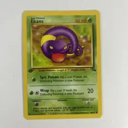 Pokemon Ekans 1st Edition 46/62 Fossil Vintage Rare Non-holo Basic - Image 1