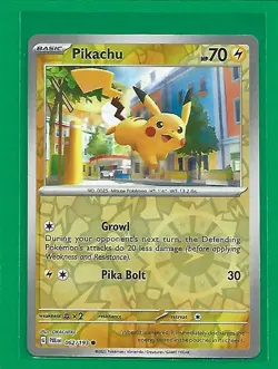 Pokemon TCG SV-Paldea Evolved Pikachu #62/193 Common Reverse Holo - Image 1