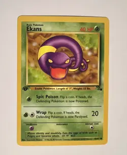 Ekans 46/62 - 1999 Pokemon Fossil - 1st Edition - Common - NM - Image 1