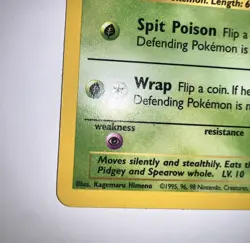 Ekans 46/62 - 1999 Pokemon Fossil - 1st Edition - Common - NM - Image 5