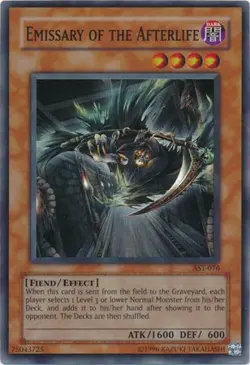 YuGiOh Ancient Sanctuary Super Rare Emissary of the Afterlife AST-076 - Image 1