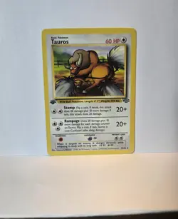 Pokemon Cards: Jungle 1st Edition Uncommon: Tauros 47/64 NM - Image 1