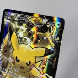 HP Pokemon Pikachu EX XY124 Black Star Promo 2016 Holo Card Heavily Played DMG - Image 3