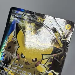 HP Pokemon Pikachu EX XY124 Black Star Promo 2016 Holo Card Heavily Played DMG - Image 4