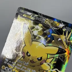 HP Pokemon Pikachu EX XY124 Black Star Promo 2016 Holo Card Heavily Played DMG - Image 5