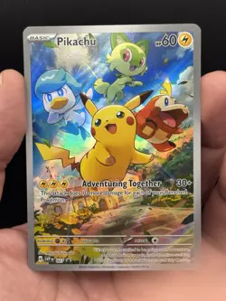 Pokemon Card TCG - Pikachu 027 Scarlet & Violet Black Star Promo Near Mint - Image 3
