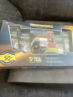 Sealed Box TCG Pokemon Mystery PresstiBundle 50+ Cards w/ Booster Bag & 4 Packs - Image 1