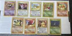 Lot of 9 1999 Pokemon Base Set 1st Edition Cards Mostly NM+ - Image 1