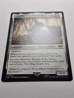 Boromir, Warden of the Tower (LTR-0004) Lord Rings NM+ mtg lotr magic card rare - Image 2