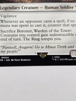 Boromir, Warden of the Tower (LTR-0004) Lord Rings NM+ mtg lotr magic card rare - Image 3