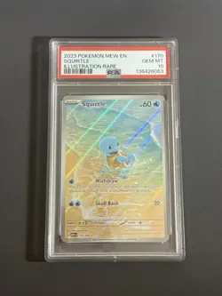 Pokemon TCG Squirtle 170/165 Scarlet & Violet 151 Illustration Rare Card PSA 10 - Image 1