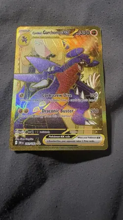Pokemon TCG Destined Rivals Cynthia's Garchomp EX 241/182 Secret Rare Card - Image 1