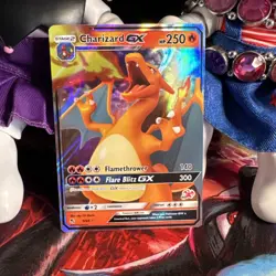 Pokemon TCG Charizard GX Hidden Fates Holo Ultra Rare Card 9/68 NM Condition - Image 1
