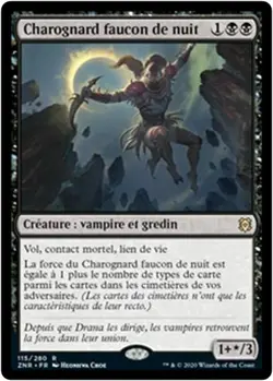 MTG Magic ZNR - Nighthawk Scavenger/Charognard faucon de nuit, French/VF - Image 1