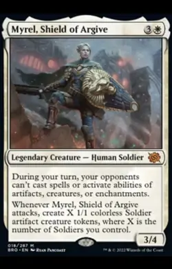 MTG Magic the Gathering Myrel, Shield of Argive (18/416) The Brothers' War LP - Image 1