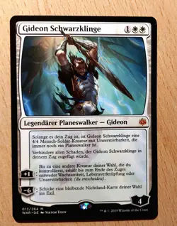 MTG Magic: Gideon Schwarzklinge, Blackblade, DEUTSCH Planeswalker Mythic - Image 1