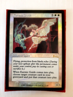 MTG Magic The Gathering Urzas Legacy Karmic Guide Foil Card - Image 1