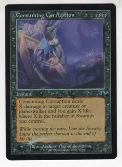 MTG Modern Horizons 3 Foil Uncommon Card Consuming Corruption (Retro Frame) - Image 1