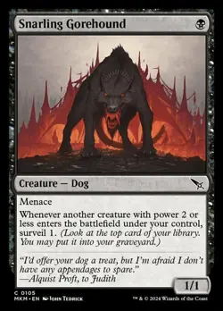 1x Snarling Gorehound - Foil - Murder At Karlov Manor - Near Mint, English - MTG - Image 1
