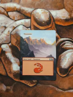 Magic the Gathering Mountain #2 Hand Painted Unique Custom MTG Alter - Image 1