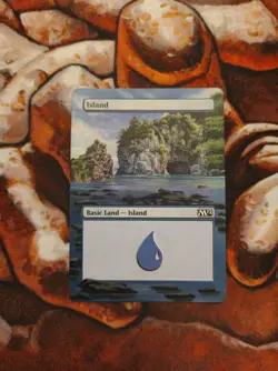 Magic the Gathering Island #4 Hand Painted Unique Custom MTG Alter - Image 1