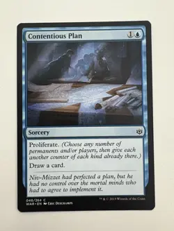 Contentious Plan MTG Magic the Gathering Card NM Near Mint WAR - Image 1
