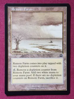 Magic The Gathering MERCADIAN MASQUES REMOTE FARM land card MTG - Image 1