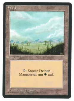 ►Magic-Style◄ MTG - Wald (Forest/Plains) - German Revised FBB MISPRINT - NM - Image 1