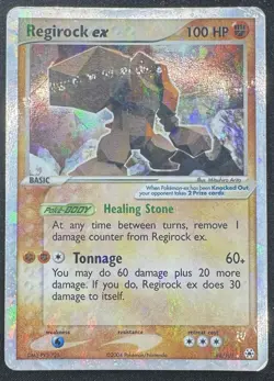 2004 Pokemon EX Hidden Legends Regirock #98/101 HP (Damaged) - Image 1